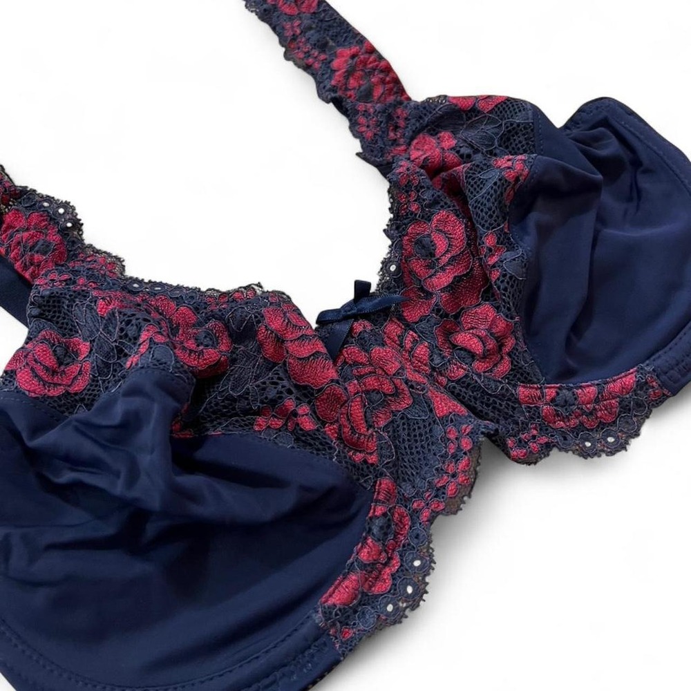 Navy & Pink Lace Underwire Bra 38DDD NWOT Curvy Muse Intimates Sexy